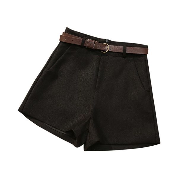 

women's pants & capris women spring fashion casual high waist solid ladies lace up short #40%, Black;white