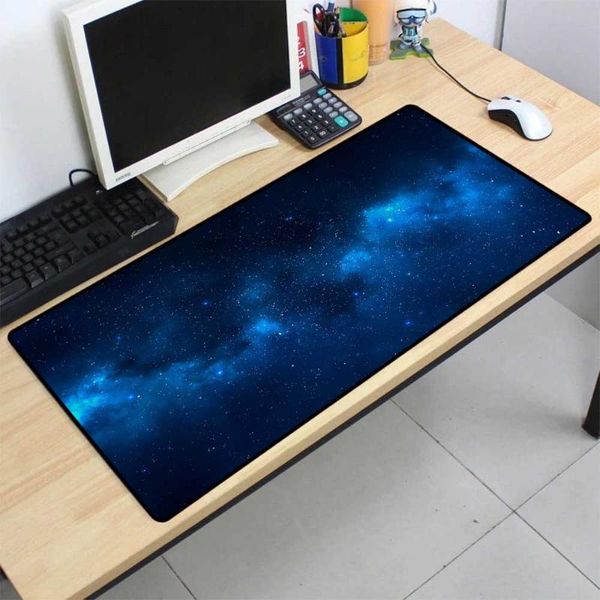 

mouse pads & wrist rests mairuige gaming pad landscape blue starry sky black seam animal group computer notebook desks mat mousepad 90x40