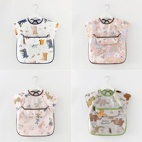 

bibs & burp cloths waterproof infant eating children drawing sleeveless baby bandana cute soft cotton bib meal eva