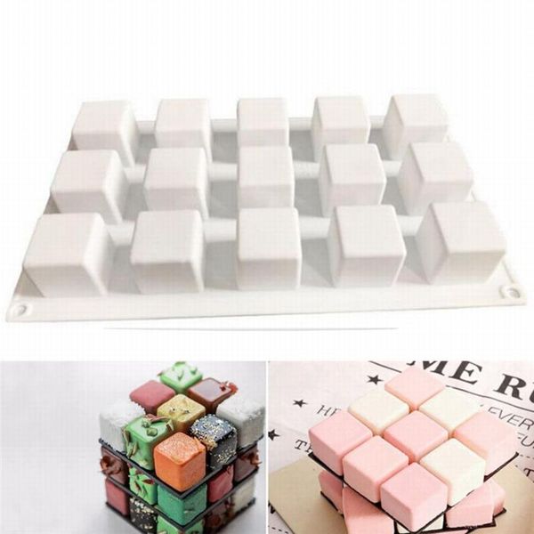 

cake tools silicone mold tool magic square cube chocolate mousse mould