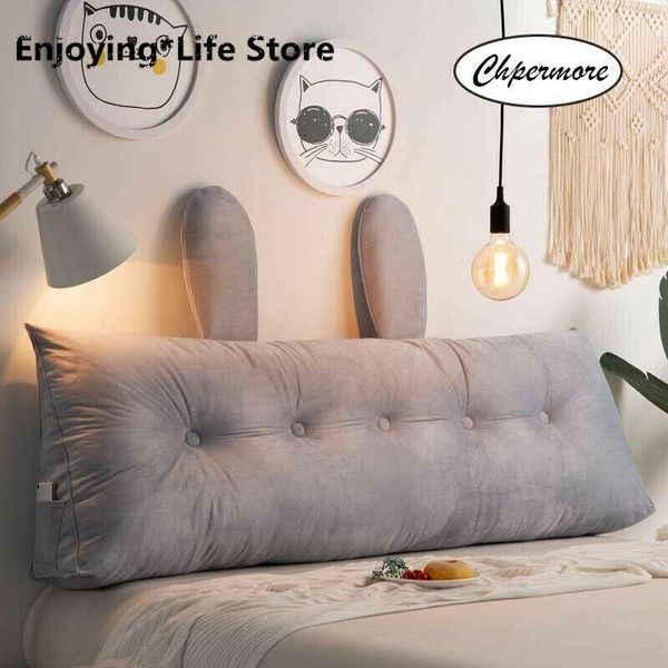 

pillow bed cushion removable backrest long reading for sofa tatami large waist breathable sleeping