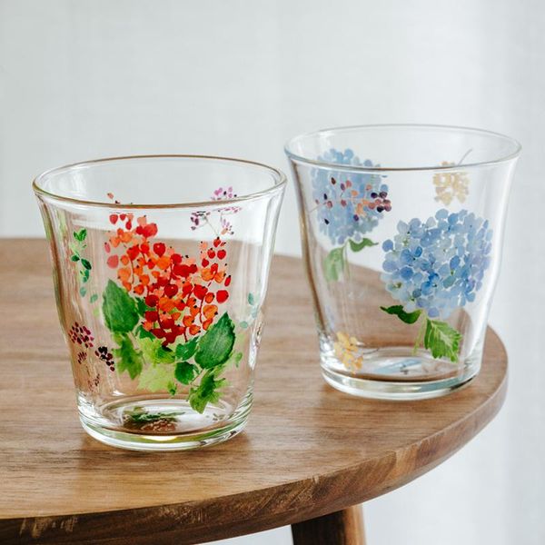 

wine glasses creative flower glass cups heat resistant milk art drink yogurt modern coffee tea vasos de vidrio kitchen de50bl
