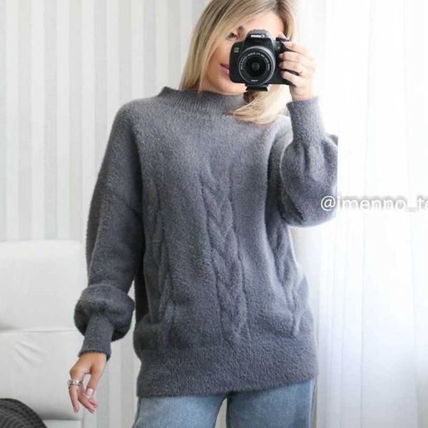 Gigogou зимний теплый женский свитер толстый коэранский модный водолазка Top женский джемпер кабель извистки негабаритные пуловерные дамы 210922