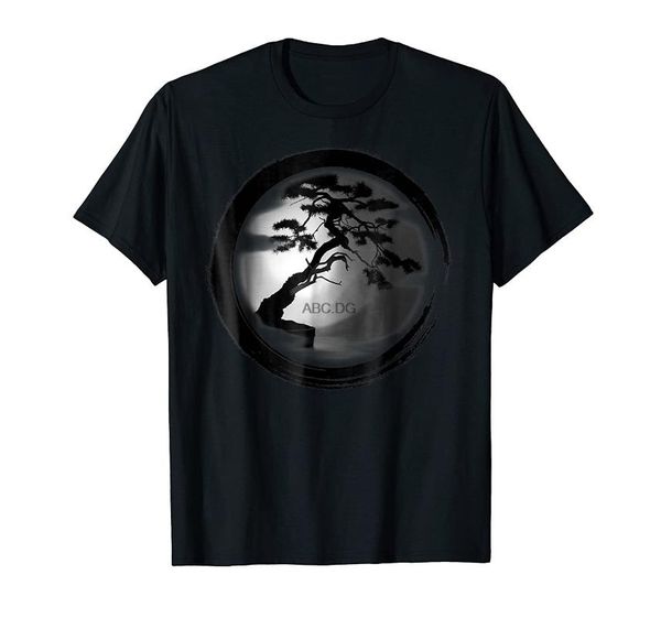 

men's t-shirts bonsai tree graphics yoga shirt, White;black