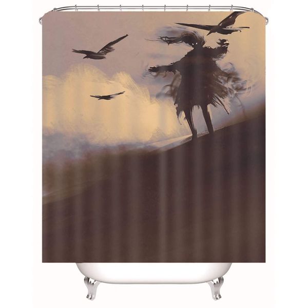 

shower curtain for bathroom, polyester fabric ghost shower curtain for bathroom mulitcolors