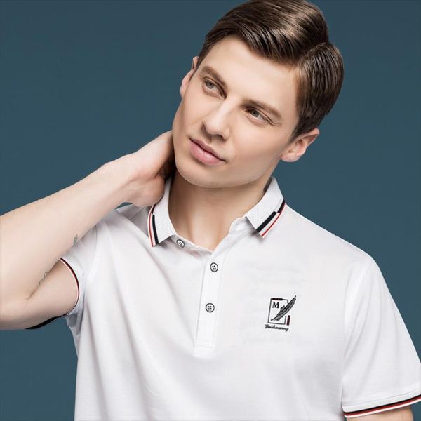 

summer style shirt comfortable mens polo and breathable 825, White;black