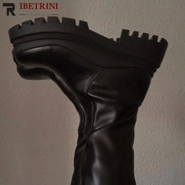 

boots round toe brand design ankle short woman classic chunky heel shoes 2021 fashion comfy casual luxury, Black