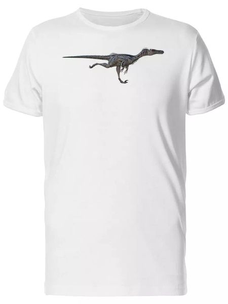 

running velociraptor men's tee -image by shutterstock, White;black