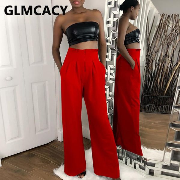 

women's pants & capris high waist elegant ol chic loose trousers, Black;white