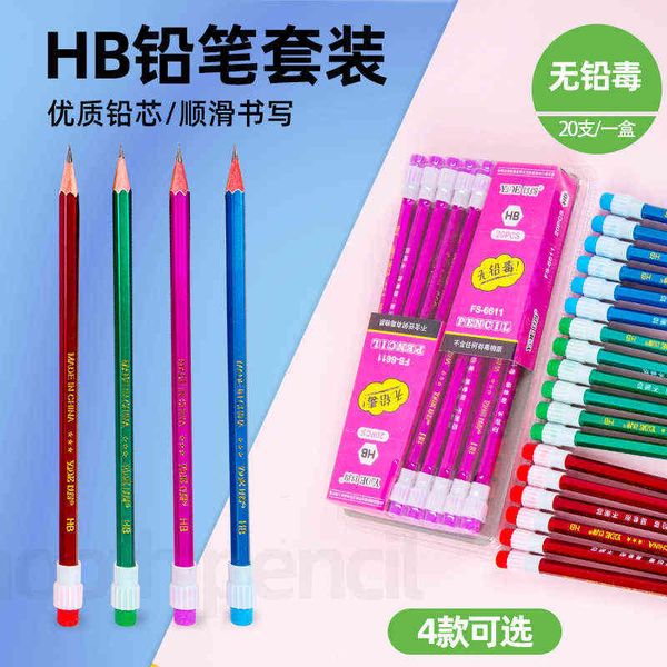 

luxury pencils happy cil 6611hb hexagonal holder smooth black 20 boxed tt pen writing set