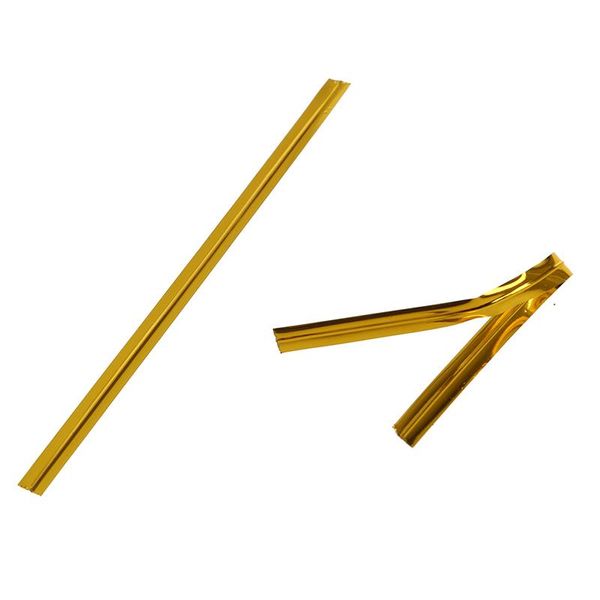 

pcs gold metallic twist ties for cello candy bags party 8cm gift wrap