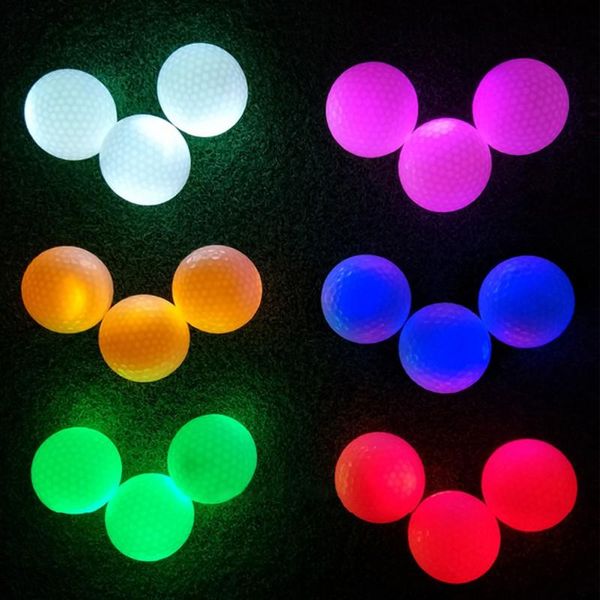 

colors golf balls led glowing light up long-lasting night sports
