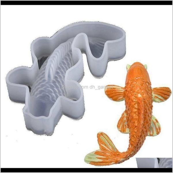 Formen Werkzeuge Ausrüstung Schmuck3D Koi Fisch Anhänger Transparent Sile Form Harz Epoxy Mod DIY Handwerk Schmuck Hause Dekoration Ornamente Drop D