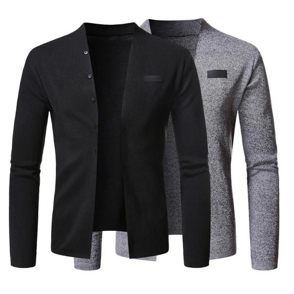 

men's sweaters men cardigan male solid color sweater knitted coat chic, White;black
