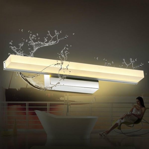 

wall lamp waterproof antimist lighting led mirror light brief modern glass bathroom lamps 7002