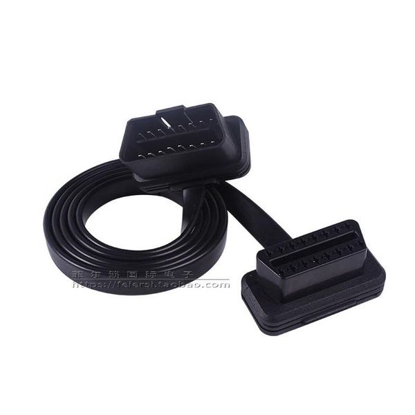 

diagnostic tools 30/60/100cm obd2 male to female extension cord gps tracking elm327 obd flat cable line obdii 16pin