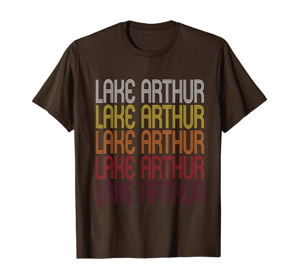 

lake arthur, la | vintage style louisiana t-shirt, White;black
