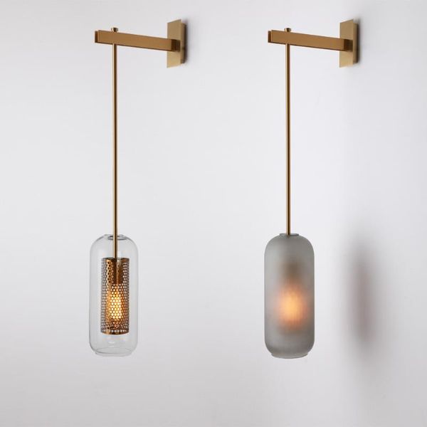 

nordic led glass ball abajur mirror light aplique luz pared lampara luminaria de parede beside lamp wall