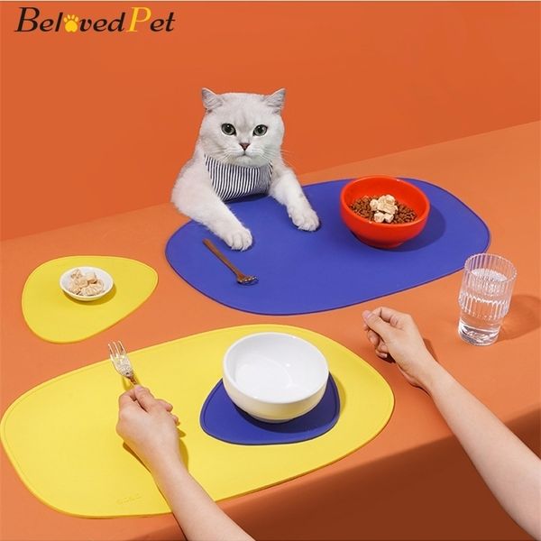 

silicone pet food mat leakproof dog feeding pad cat drinking water table mat placemat waterproof easy clean with nonslip backing