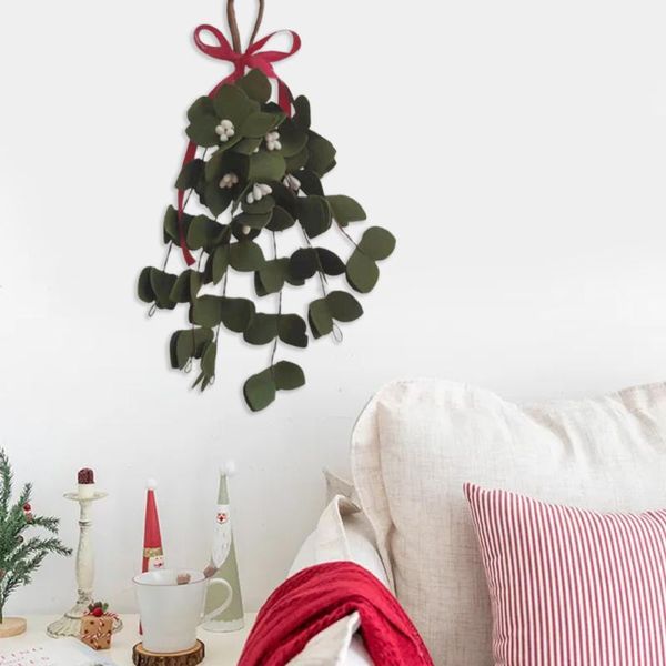 

decorative flowers & wreaths artificial mistletoe pendant cutting plant hand-made bouquet gift christmas home ornament decoration hanging