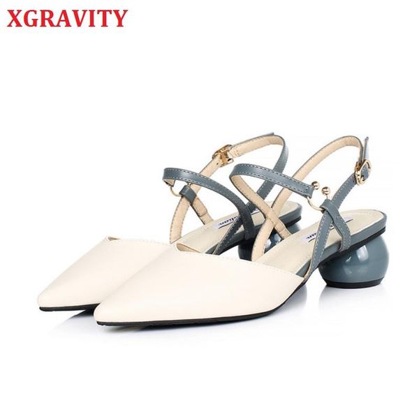 

dress shoes xgravity strange ball heel pointed toe sandals elegant women closed princess high wedding pumps party b166, Black