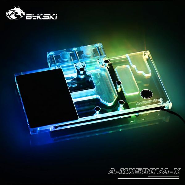 

bykski pc water cooling radiator gpu cooler video graphics card block for maxsun rx580 a-mx58ova-x fans & coolings
