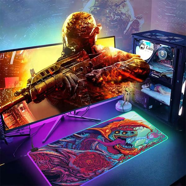 

mouse pads & wrist rests rgb hyper beast keyboard pad large mini pc desk mat gamer speed cs go computer tapis souris xxl 900x400 mousepad