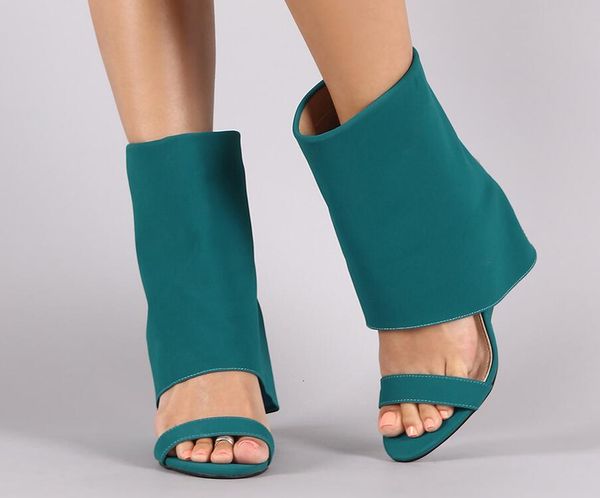 

boots younger summer of foot women open-footed double-down chicks ankle back zipper gladiator female feast boots fkm4, Black