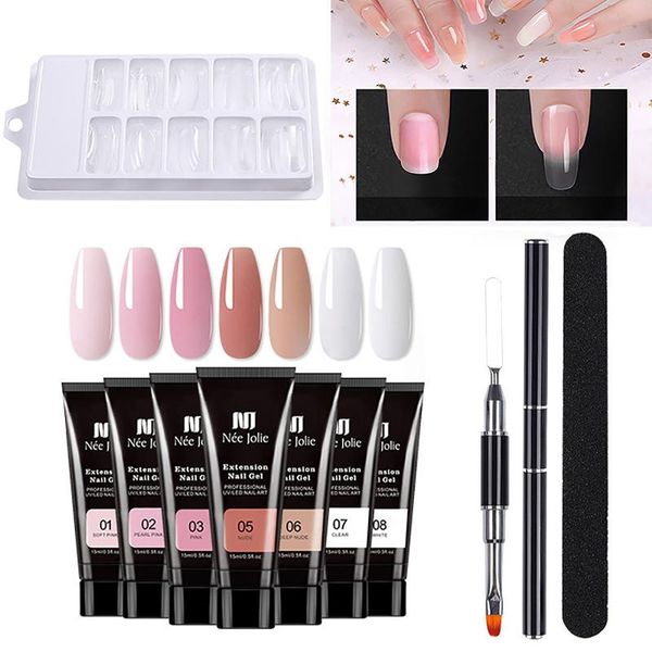 

nail art kits extension builder gel kit uv tools for quick tip poly crystal acryl