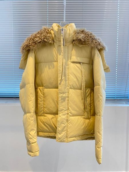 

jacket 2021 luxury design winter wide waisted minimal street style real astrakhan fur transforming hood down, Black;brown