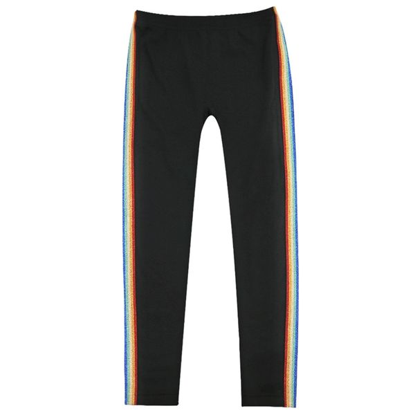 

autumn winter new children's plush warm leggings for boys and girls, Black