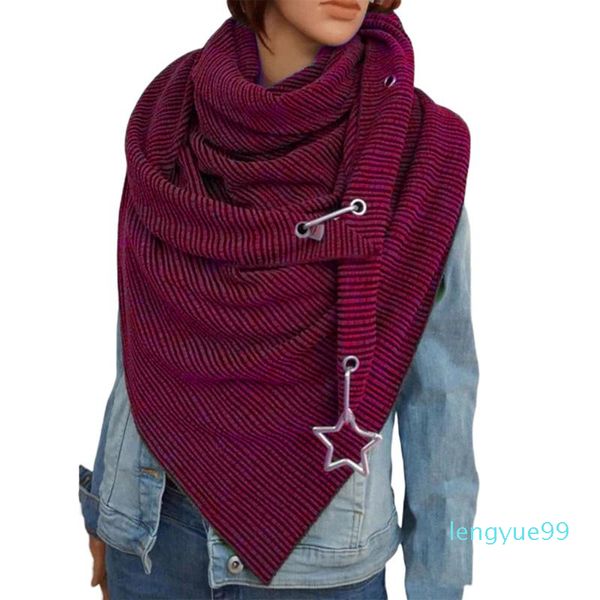 

ladies wrap ring autumn female hijab headband 2021 women winter warm button soft shawls women scarf comfortable knitted scarves, Blue;gray