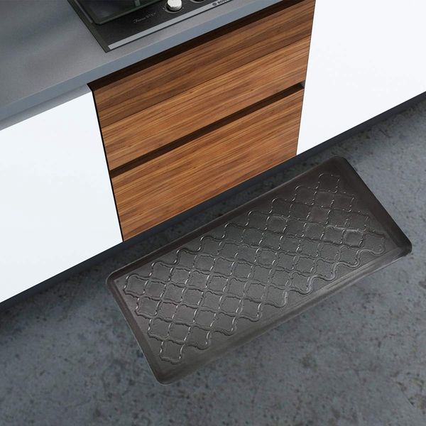 

Art3d 39"x20" Premium Anti-Fatigue Comforts Mat carpet Extra Support and Thick Non-Slip & All-Purpose Comfort - for Kitchen Office Standing Desk (39x20: Black)