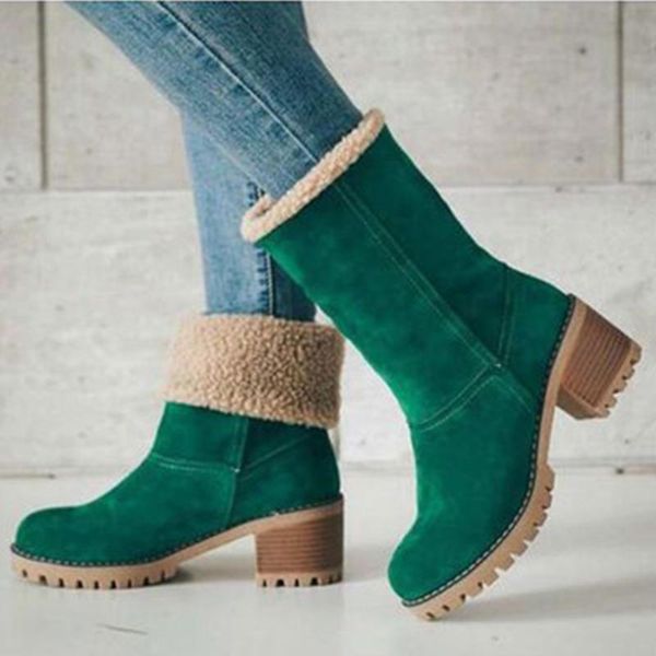 

boots sarairis 2021 arrivals ins dropship snow woman shoes concise slip on add fur warm comfy mid-calf women, Black