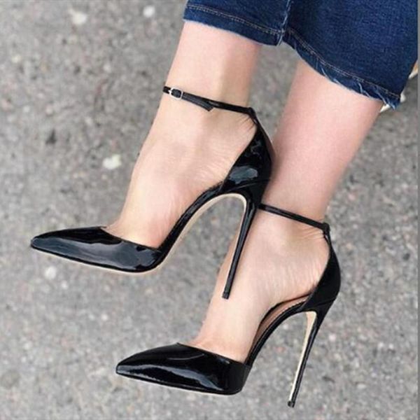 

dress shoes minan ser shoes,beautiful and fashionable women's shoes, patent leather, about 11cm high heel pointed toe pumps., Black