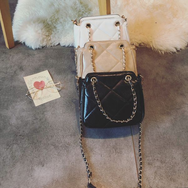 

messenger bag ladies chain bucket handheld shoulder bag simple fashion