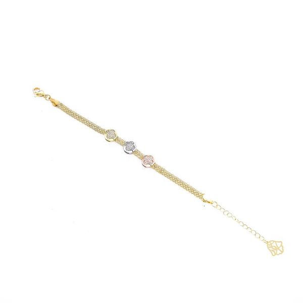 

charm bracelets 2021june moroccan design tricolor circle bracelet women wedding gold, Golden;silver