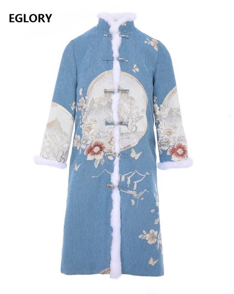 

coats brand parka long coats winter women vintage jacquard print single breasted casual warm parka overcoats female, Tan;black