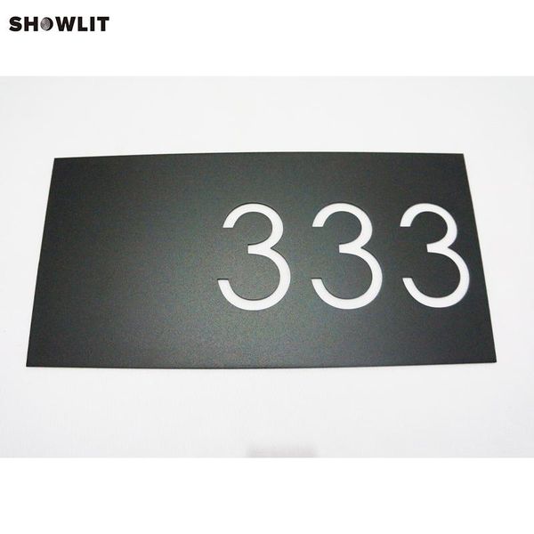 

black power coated rectangle wall address plaque other door hardware