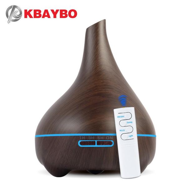 

550ml electric aroma humidifier essential oil diffuser wood grain ultrasonic humidify cool mist for home led night light humidifiers