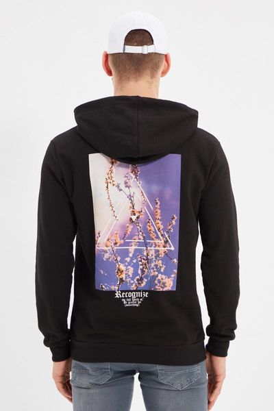 

men's hoodies & sweatshirts trendyol men 's regular fit hooded sweatshirt tmnaw22sw0646, Black