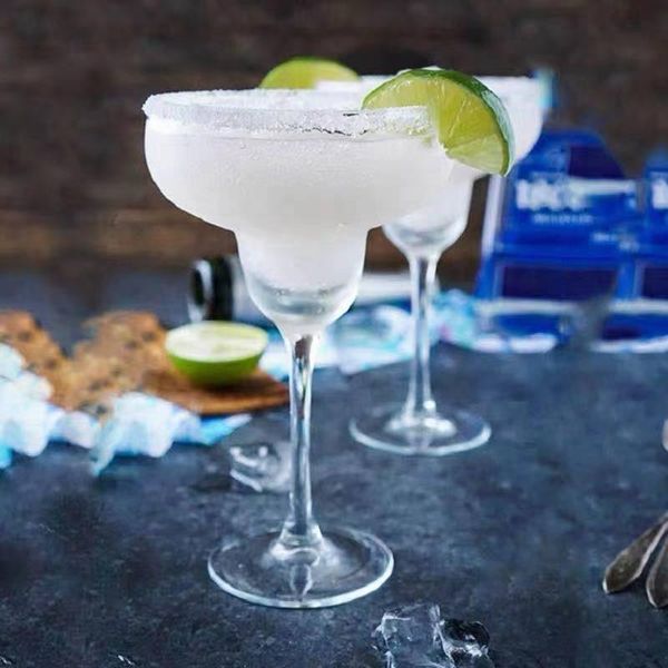 

2pcs/lot standard crystal margarita tequila cocktail glass dessert wine glasses