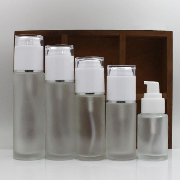 

storage bottles & jars 12 x 30ml 50ml 80ml frosted glass bottle with mist spray lotion cream pump essence perfume personal care containers