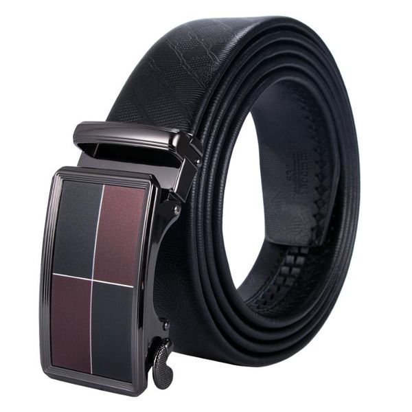 

dibangu men automatic belts for mens real leather ceintures quality straps male suit with buckles, Black;brown