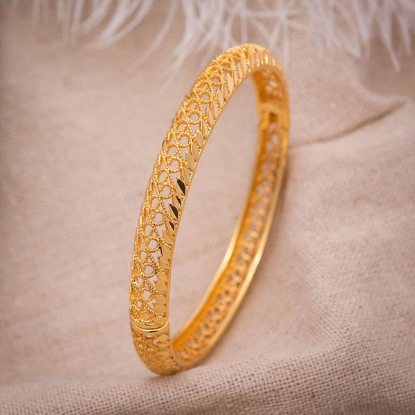 

1pcs/lot dubai bangles for women bangles africa jewelry gold color bangle & bracelet ethiopian wedding bridal jewelry, Black