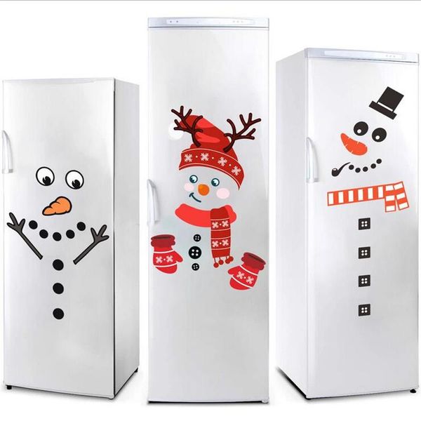 

wall stickers 2022 happy year decor sticker xmas snowman refrigerator merry christmas feliz navidad for home