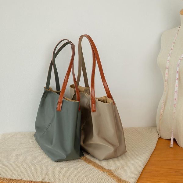 

evening bags 2021 lightweight waterproof nylon oxford literary tote handbag women's simple large capacity shoulder bag