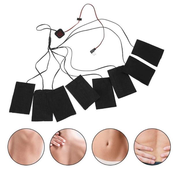 

carpets 8-in-1 usb electric heating pad carbon fiber heated clothes with adjustable third gear mat sheet heater for warm women men