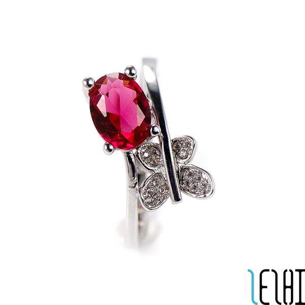 

charm eternal love forever promise wedding ring s925 silver plating butterfly red diamond engagement rings bridal bridesmaid friend friendsh, Slivery;golden