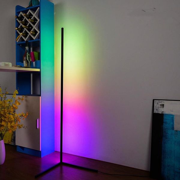 

modern simple led rod floor lamps for living room bedroom atmosphere standing indoor light fixtures nordic rgb corner lamp